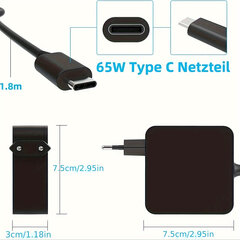 BRAVOUL 65W USB Type-C Pikalaturi Älypuhelimille, Kannettaville ja Laitteille – EU Plug. hinta ja tiedot | Puhelimen laturit | hobbyhall.fi