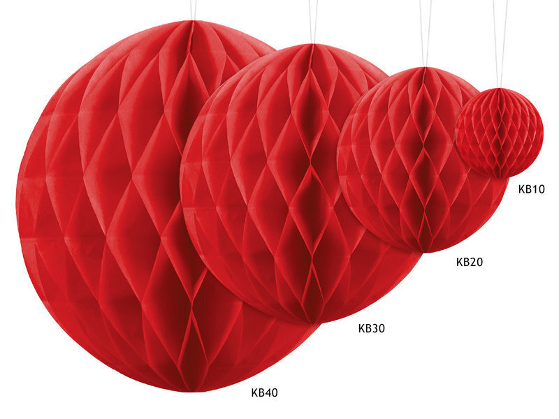 Koristepallo, punainen, 40 cm, 1 kpl hinta ja tiedot | Juhlakoristeet | hobbyhall.fi