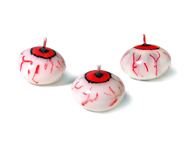 Halloween kynttilä, Eye 4 cm (1 pakkaus/25 kpl) hinta ja tiedot | Juhlakoristeet | hobbyhall.fi