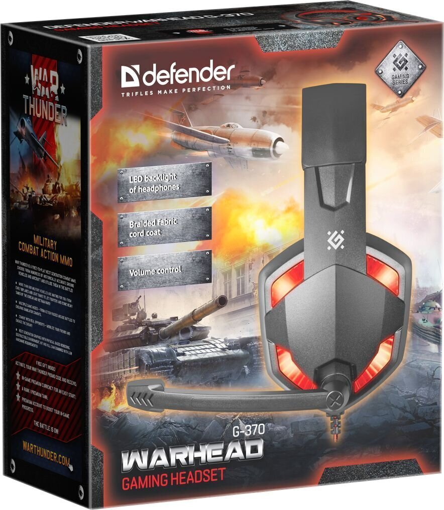Defender Warhead G-370, monivärinen hinta ja tiedot | Kuulokkeet | hobbyhall.fi