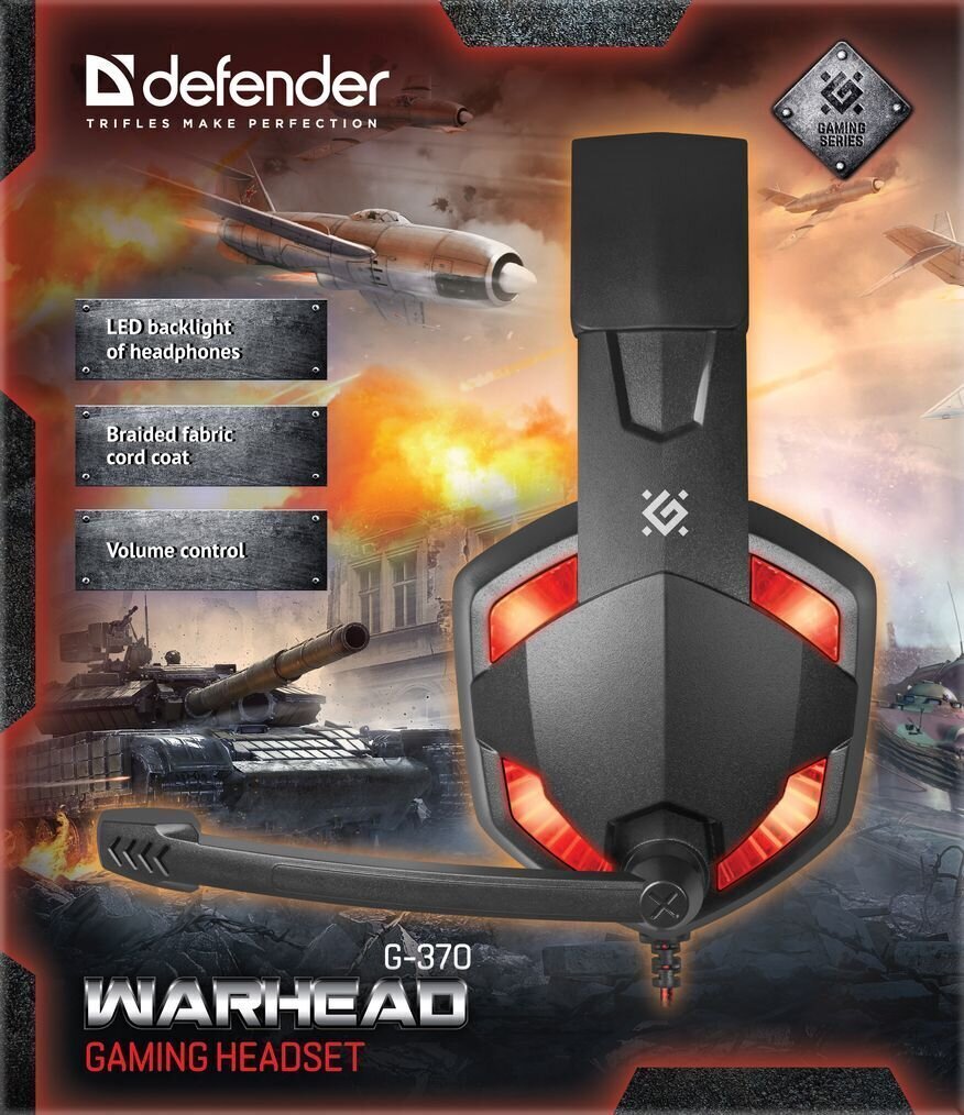 Defender Warhead G-370, monivärinen hinta ja tiedot | Kuulokkeet | hobbyhall.fi