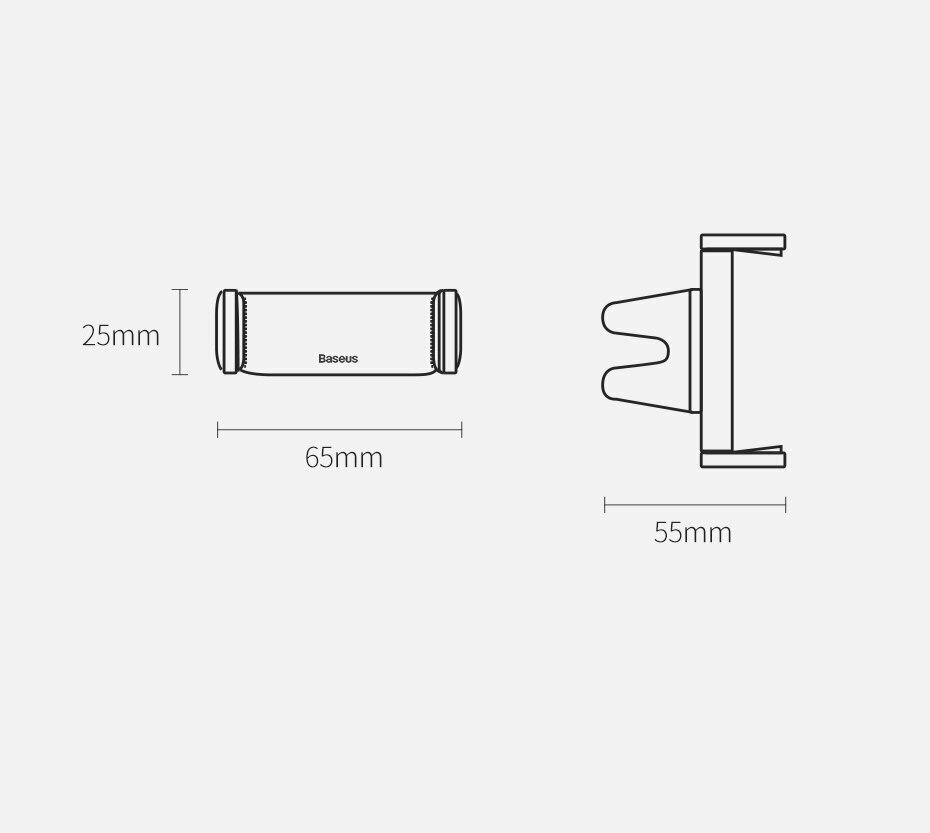 Baseus Steel Cannon Air Outlet -autoteline hopea (SUGP-0S) hinta ja tiedot | Puhelintelineet | hobbyhall.fi