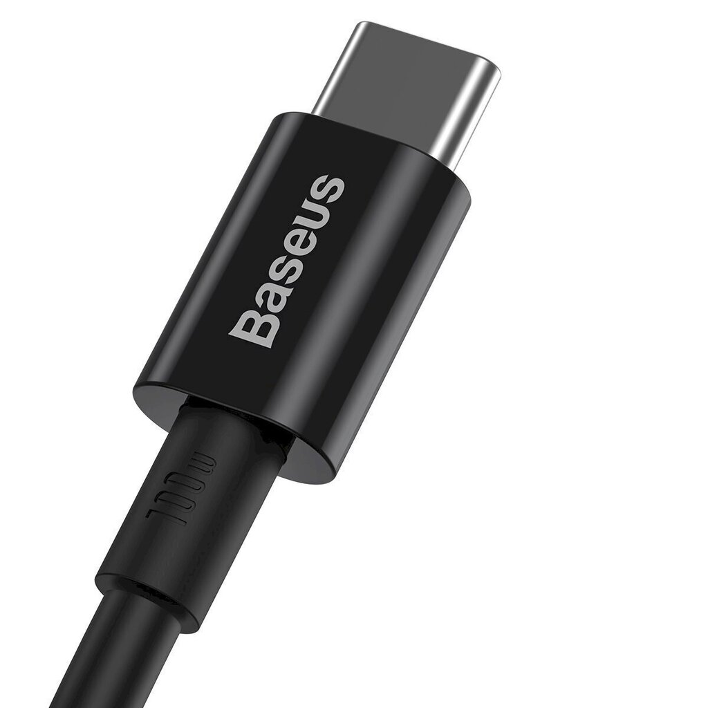 Baseus Superior -sarjan USB-C-USB-C-kaapeli 100 W 1 m (musta) hinta ja tiedot | Puhelinkaapelit | hobbyhall.fi