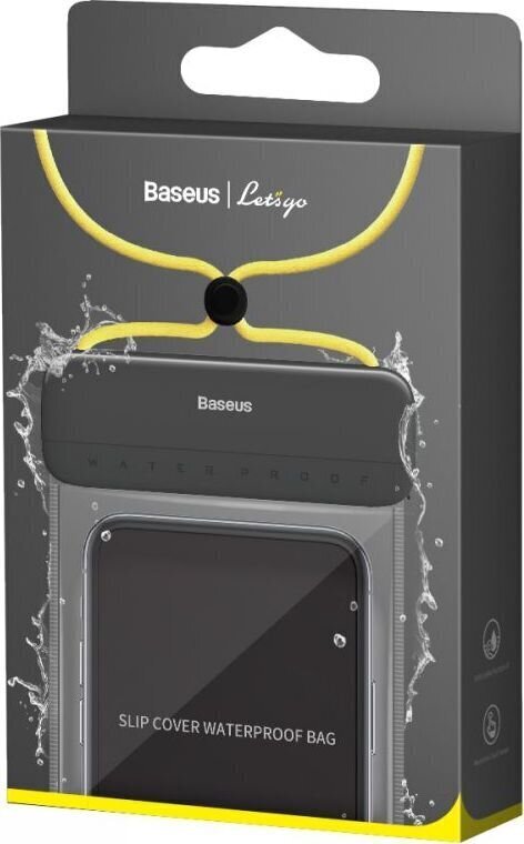 Baseus Let's Go -universaali vedenpitävä kotelo älypuhelimille (musta + keltainen) hinta ja tiedot | Puhelimen kuoret ja kotelot | hobbyhall.fi
