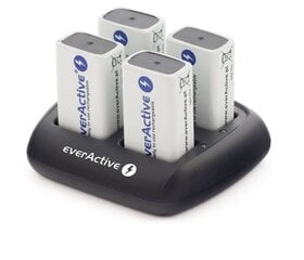 everActive automaattinen 4 x 9V akkulaturi hinta ja tiedot | everActive Kodin remontointi | hobbyhall.fi