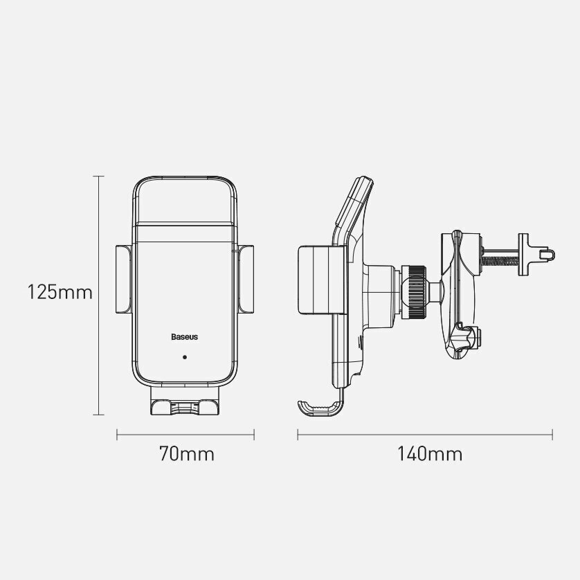 Gravitaatioautopuhelinteline (musta). hinta ja tiedot | Puhelintelineet | hobbyhall.fi