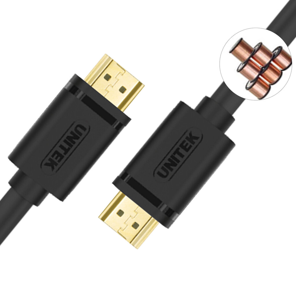 Unitek Y-C138M, HDMI, 2 m hinta ja tiedot | Kaapelit ja adapterit | hobbyhall.fi