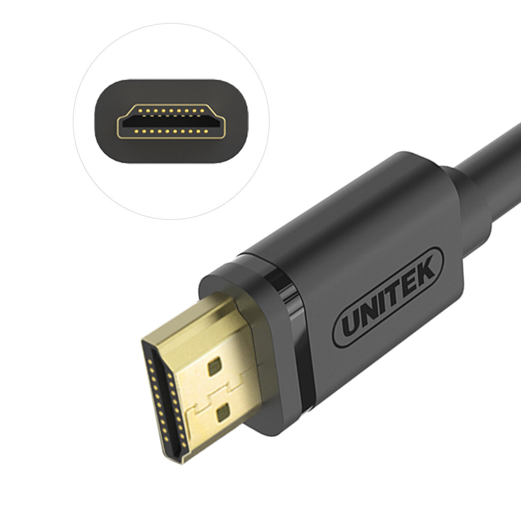 Unitek Y-C138M, HDMI, 2 m hinta ja tiedot | Kaapelit ja adapterit | hobbyhall.fi