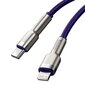 Baseus Cafule Series Metal Data USB-C-Lightning -kaapeli, 20 W, 1 m, sininen (CATLJK-A05) hinta ja tiedot | Puhelinkaapelit | hobbyhall.fi