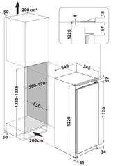 Sisäänrakennettu jääkaappi Whirlpool ARG 7341. hinta ja tiedot | Jääkaapit | hobbyhall.fi
