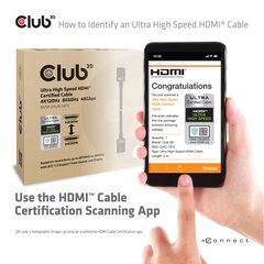 Cable C3D UltrahighSpeed HDMI 10K 48 Gbps St/ST 3m hinta ja tiedot | Kaapelit ja adapterit | hobbyhall.fi
