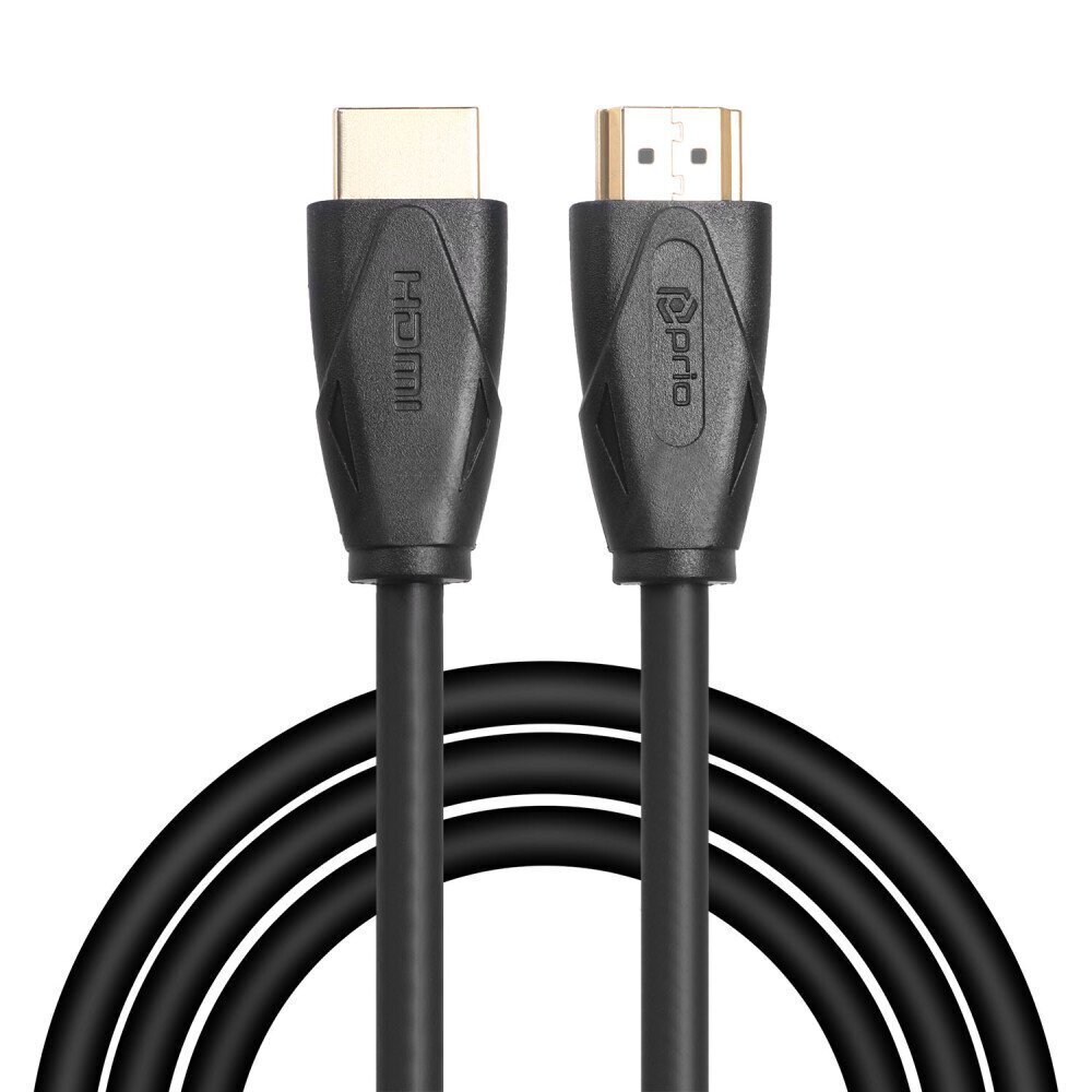 Prio HDMI-HDMI Cable / V2.0 / 4K / 1.8m / Black hinta ja tiedot | Kaapelit ja adapterit | hobbyhall.fi