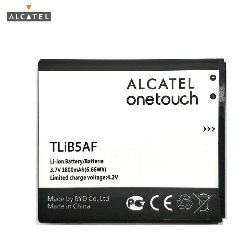Alcatel TLiB5AF Original battery for One Touch Pop C5 5036D / 997 / 5035 (x’POP) / МТС 975 / Router MW40CJ 4G Li-Pol 1800mAh (OEM) hinta ja tiedot | Puhelimen akut | hobbyhall.fi