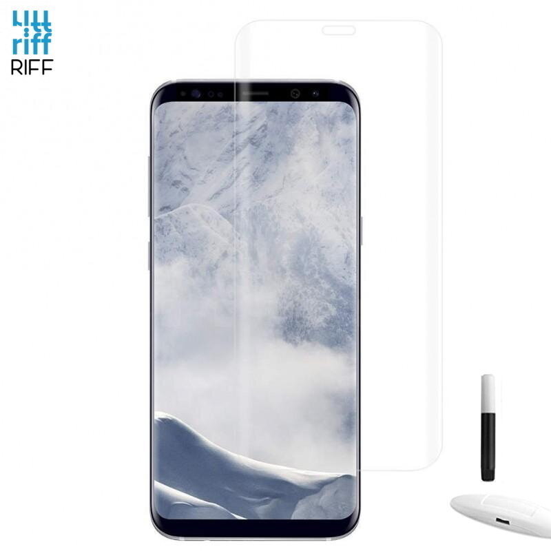 Riff Pilnas Full Surface Protective Stick + UV-lamppu + Nano Glue for Samsung Galaxy S9 Plus G965 hinta ja tiedot | Näytönsuojakalvot ja -lasit | hobbyhall.fi