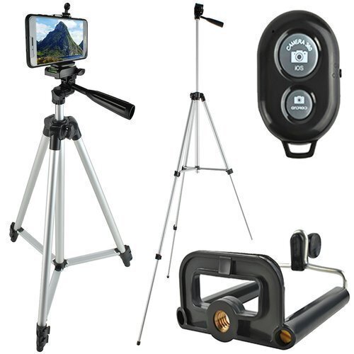 RoGer Tripod Stand / Bluetooth Remote Control / Black hinta ja tiedot | Selfie-tikut ja -telineet | hobbyhall.fi