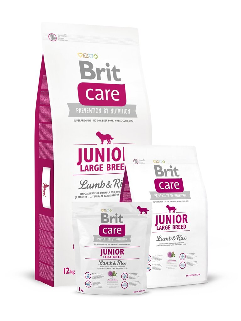 Brit Care Junior Large Breed Lamb & Rice 3 kg hinta ja tiedot | Koiran kuivaruoka | hobbyhall.fi