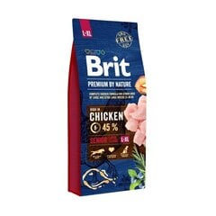 Brit Premium by Nature Senior L+XL täysravinto koirille 15kg hinta ja tiedot | Koiran kuivaruoka | hobbyhall.fi