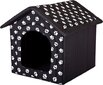 Eläimen pesä Hobbydog R3 tassut, 52x46x53 cm, musta hinta ja tiedot | Pedit ja pesät | hobbyhall.fi