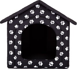 Eläimen pesä Hobbydog R3 tassut, 52x46x53 cm, musta hinta ja tiedot | Pedit ja pesät | hobbyhall.fi