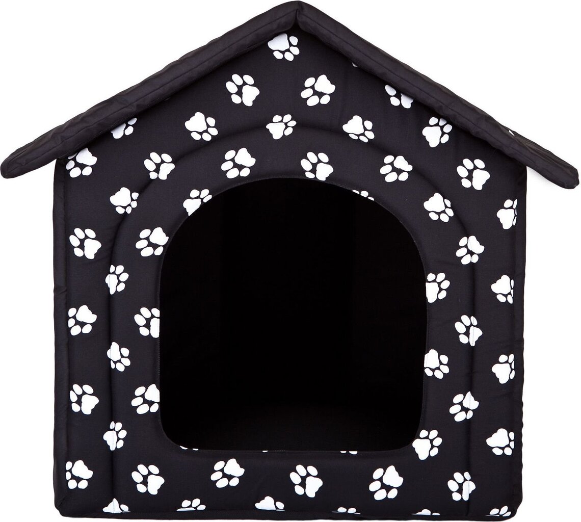 Eläimen pesä Hobbydog R3 tassut, 52x46x53 cm, musta hinta ja tiedot | Pedit ja pesät | hobbyhall.fi