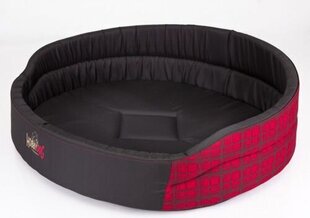 Pesä Hobbydog Checkered R1, musta/punainen, 42x30 cm hinta ja tiedot | Pedit ja pesät | hobbyhall.fi