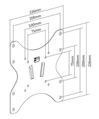 Deltaco ARM-1050, seinäasennus 23-42" hinta ja tiedot | TV-seinätelineet | hobbyhall.fi