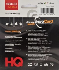 Imro 10, 128 Gt, UHS-I ADP hinta ja tiedot | Muistitikut | hobbyhall.fi