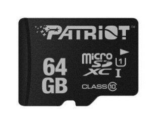 Patriot PSF64GMDC10, 64GB, micro SDHC hinta ja tiedot | Muistitikut | hobbyhall.fi