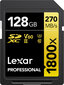 Lexar muistikortti SDXC 128GB Professional 1800x UHS II U3 V60 hinta ja tiedot | Muistitikut | hobbyhall.fi