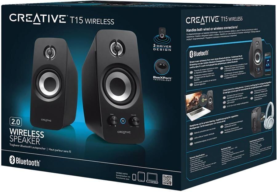 Creative T15 T51MF1670AA000 Bluetooth 4.0 hinta ja tiedot | Kaiuttimet | hobbyhall.fi
