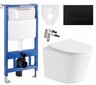 WC-setti Mexen 5in1 Fenix Slim wc-istuimella Rico Rimless Slim, valkoinen matta hinta ja tiedot | WC-istuimet | hobbyhall.fi