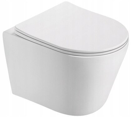 WC-setti Mexen 5in1 Fenix Slim wc-istuimella Rico Rimless Slim, valkoinen matta hinta ja tiedot | WC-istuimet | hobbyhall.fi