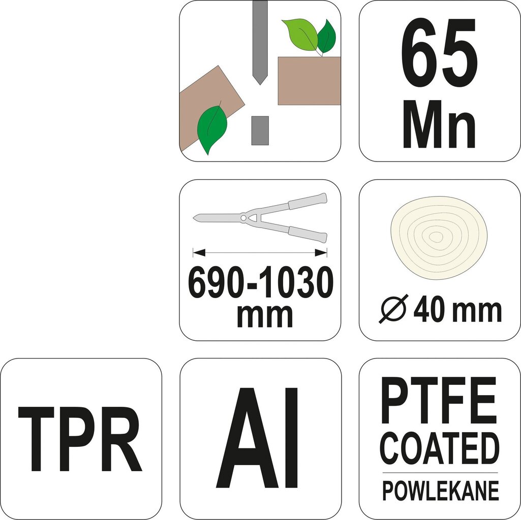 Teleskooppiset oksasakset 690-1030mm Flo 99113 hinta ja tiedot | Puutarhatyökalut | hobbyhall.fi