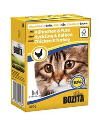 Kissan säilykkeet Bozita-kanan ja kalkkunan kanssa, 370 g. hinta ja tiedot | Kissanruoka | hobbyhall.fi