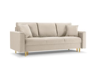 Kolmen istuttava sohva Mazzini Sofas Cartadera, beige/kultainen hinta ja tiedot | Sohvat ja vuodesohvat | hobbyhall.fi