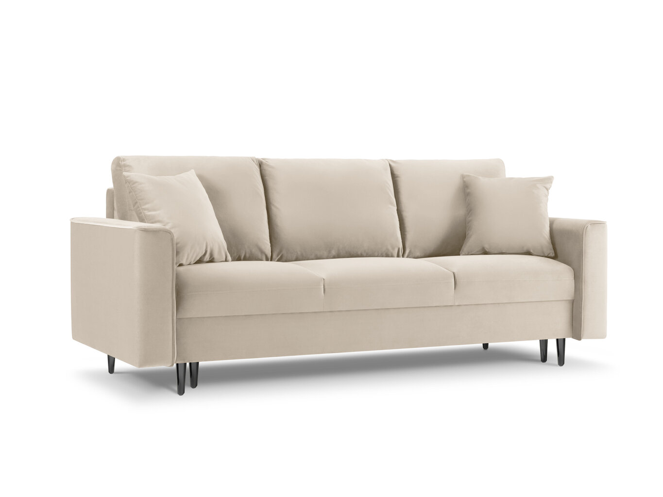 Kolmen istuttava sohva Mazzini Sofas Cartadera, beige/musta hinta ja tiedot | Sohvat ja vuodesohvat | hobbyhall.fi