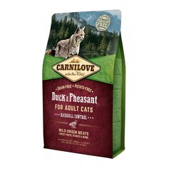 Carni Love kuivaruoka, auttaa karvan lähtöön, ankka ja fasaani, 2 kg hinta ja tiedot | Carnilove Lemmikit | hobbyhall.fi