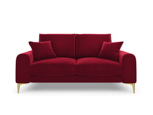 Kahden istuttava sohva Mazzini Sofas Madara, veluuri, punainen/kultainen hinta ja tiedot | Mazzini Sofas Olohuoneen kalusteet | hobbyhall.fi