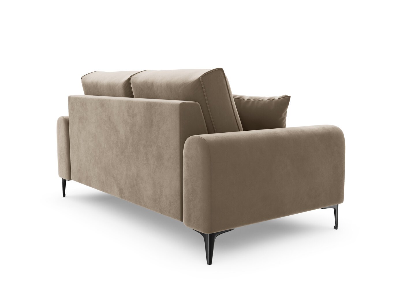 Kahden istuttava sohva Mazzini Sofas Madara, veluuri, beige/musta hinta ja tiedot | Sohvat ja vuodesohvat | hobbyhall.fi