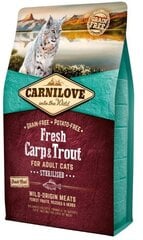 Carnilove Fresh Carp & Trout Sterilised kissan kuivaruoka, 6 kg hinta ja tiedot | Kissan kuivaruoka | hobbyhall.fi