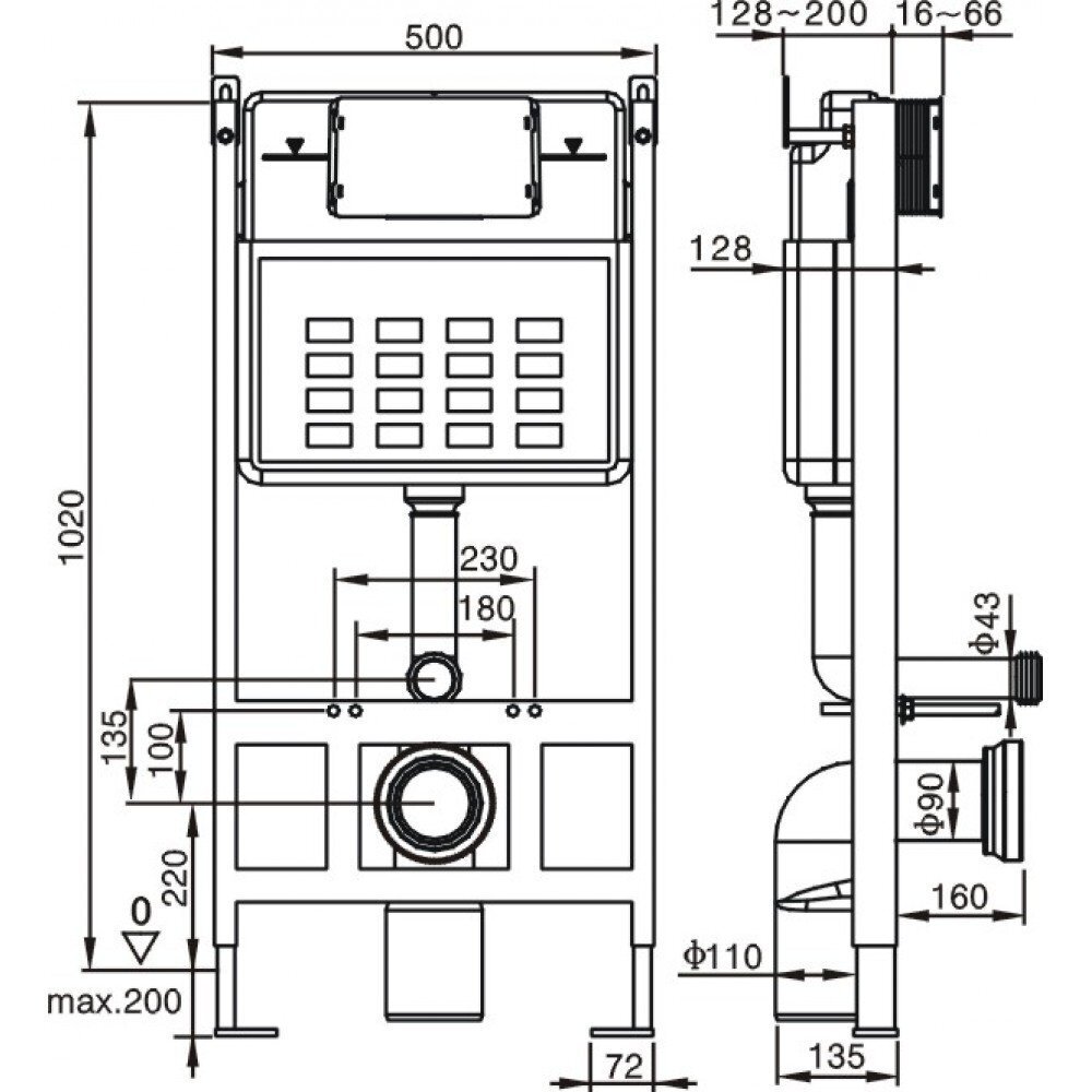 Piilotettu runko WC009A hinta ja tiedot | WC-istuimen lisätarvikkeet | hobbyhall.fi