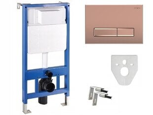 Piilotettu wc-kehys Mexen 4in1 Fenix Slim napilla Fenix 09 Rose Gold hinta ja tiedot | WC-istuimen lisätarvikkeet | hobbyhall.fi