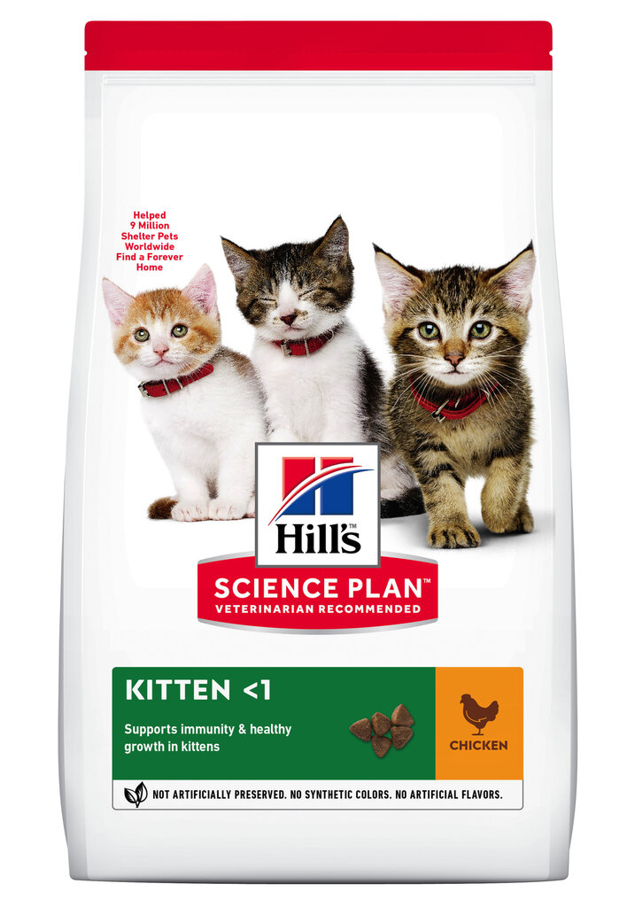 Hill's Science Plan Kitten, kuivaruoka kissanpennuille, kananmakuinen, 1,5kg hinta ja tiedot | Kissan kuivaruoka | hobbyhall.fi