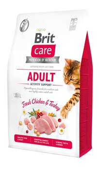 Brit Care Cat Grain-Free Adult Activity Support täysravinto kissoille 2kg hinta ja tiedot | Kissan kuivaruoka | hobbyhall.fi
