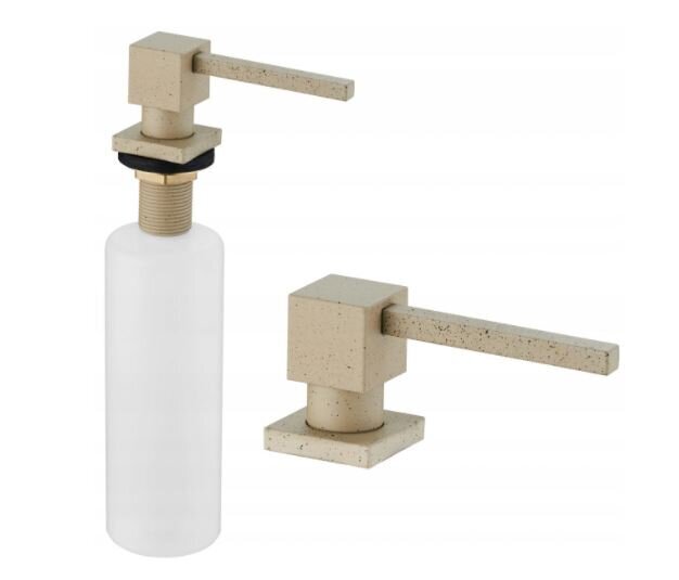 Sisäänrakennettu nestesaippua-annostelija Mexen Cube, 320 ml, Beige granite hinta ja tiedot | Keittiöallas- ja hanatarvikkeet | hobbyhall.fi