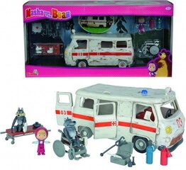 Figurine Masha ja karhu - ambulanssi hinta ja tiedot | Kehittävät lelut | hobbyhall.fi