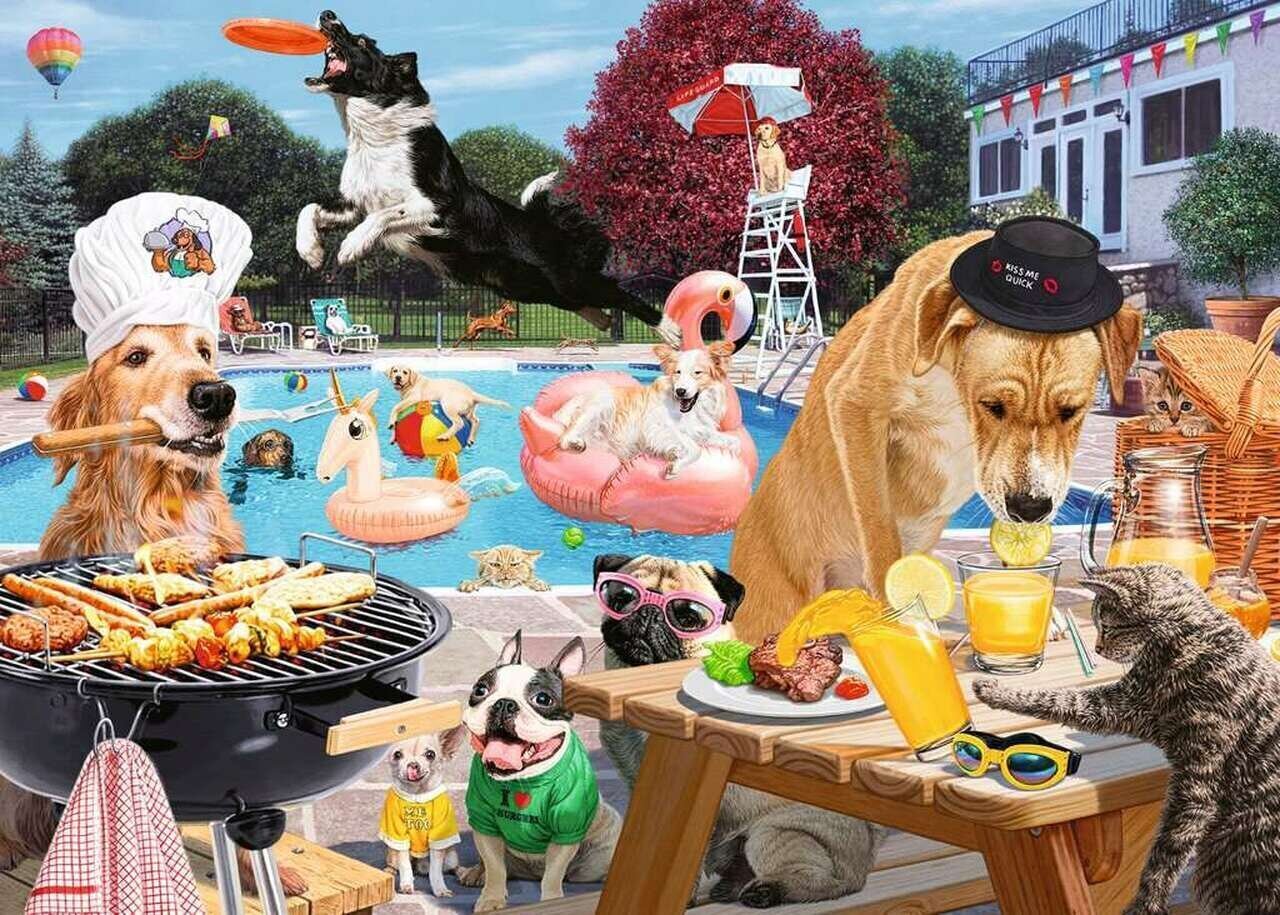 Palapeli Dog Days of Summer, RAVENSBURGER, 1000 osaa, 16810 hinta ja tiedot | Kehittävät lelut | hobbyhall.fi