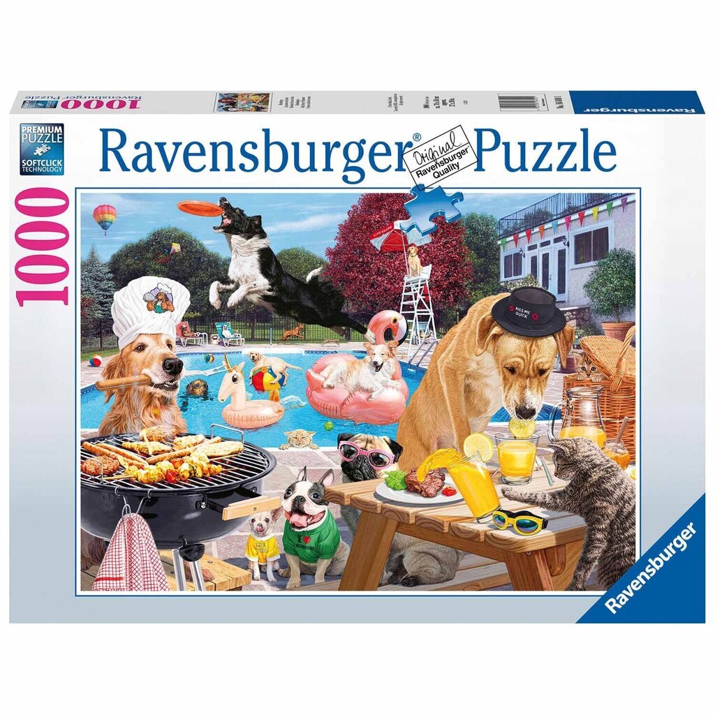 Palapeli Dog Days of Summer, RAVENSBURGER, 1000 osaa, 16810 hinta ja tiedot | Kehittävät lelut | hobbyhall.fi