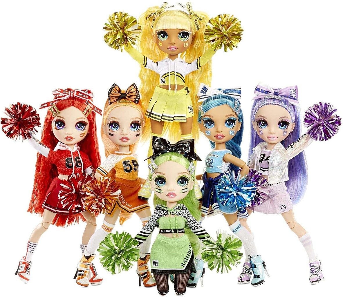 Rainbow High Cheer Doll - Violet Willow (violetti) hinta ja tiedot | Tyttöjen lelut | hobbyhall.fi