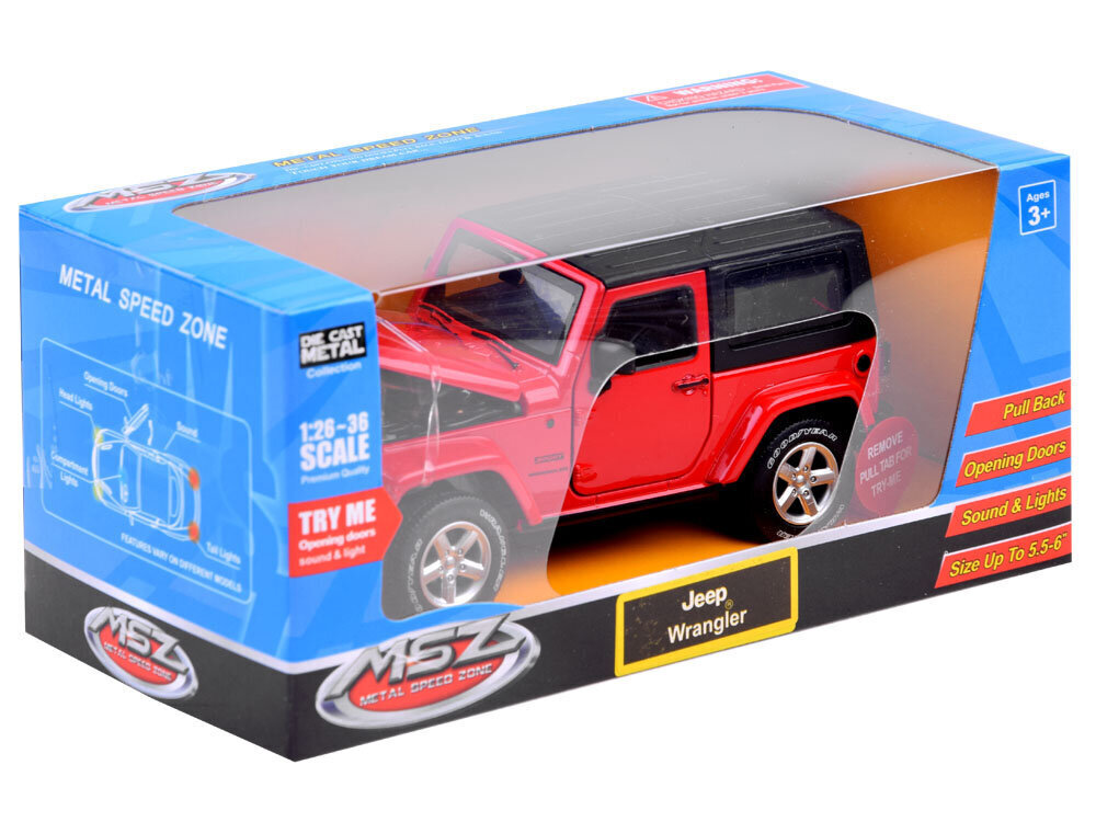 Metallipikkuauto - Jeep Wrangler hinta ja tiedot | Poikien lelut | hobbyhall.fi